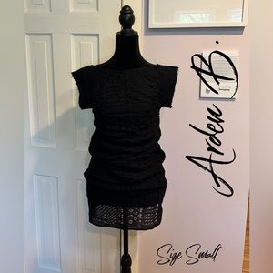 Arden B. Black Sheer Sweater